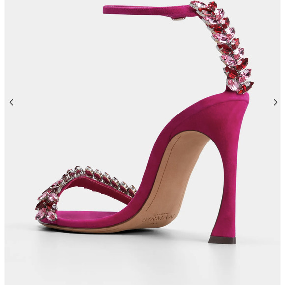 Alexandre Birman Elina Sandal in Magenta & Magenta Swarovski size 6 - Picture 2 of 3